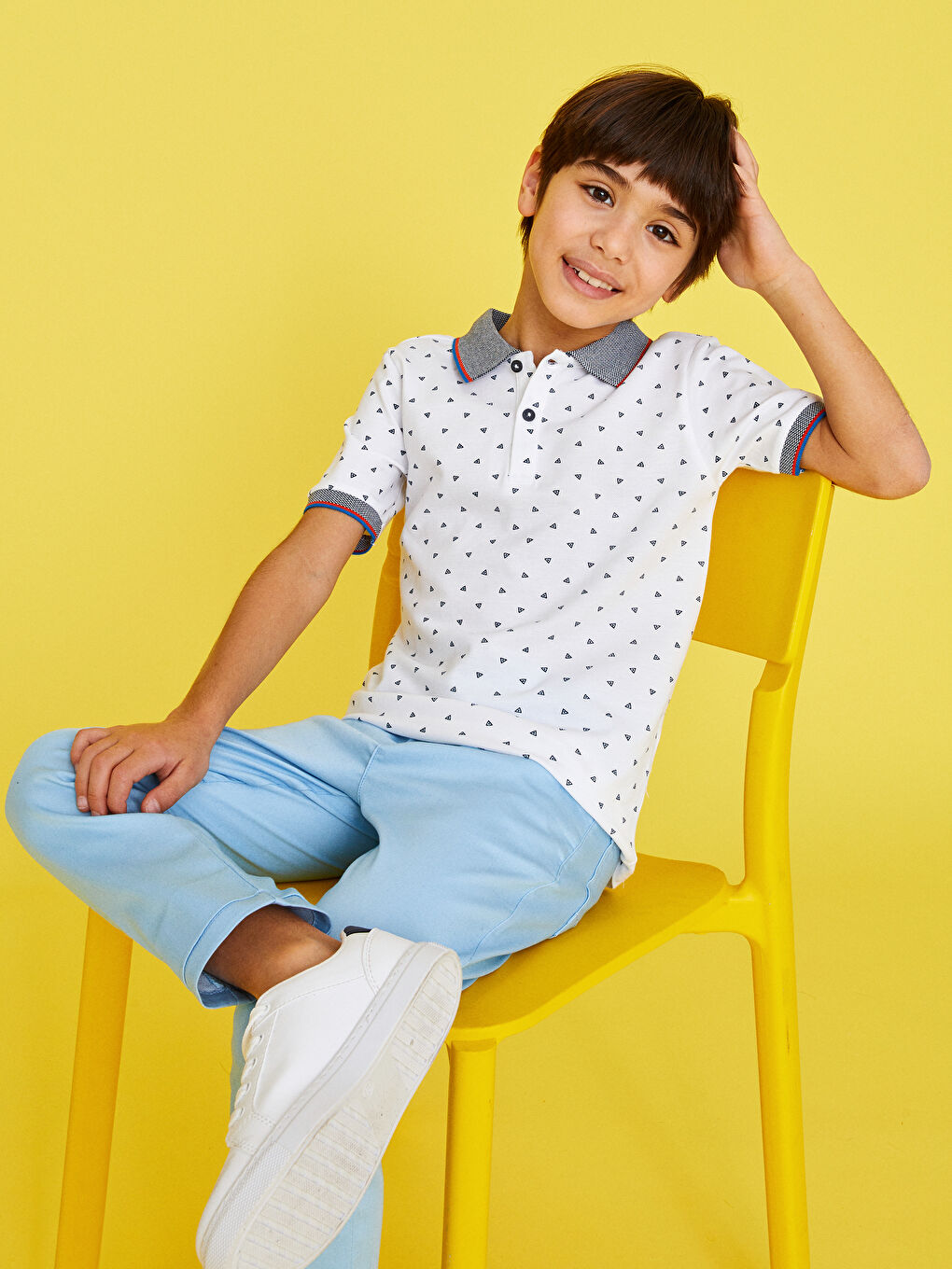 Mavi Slim Fit Basic Gabardin Erkek Çocuk Pantolon-1