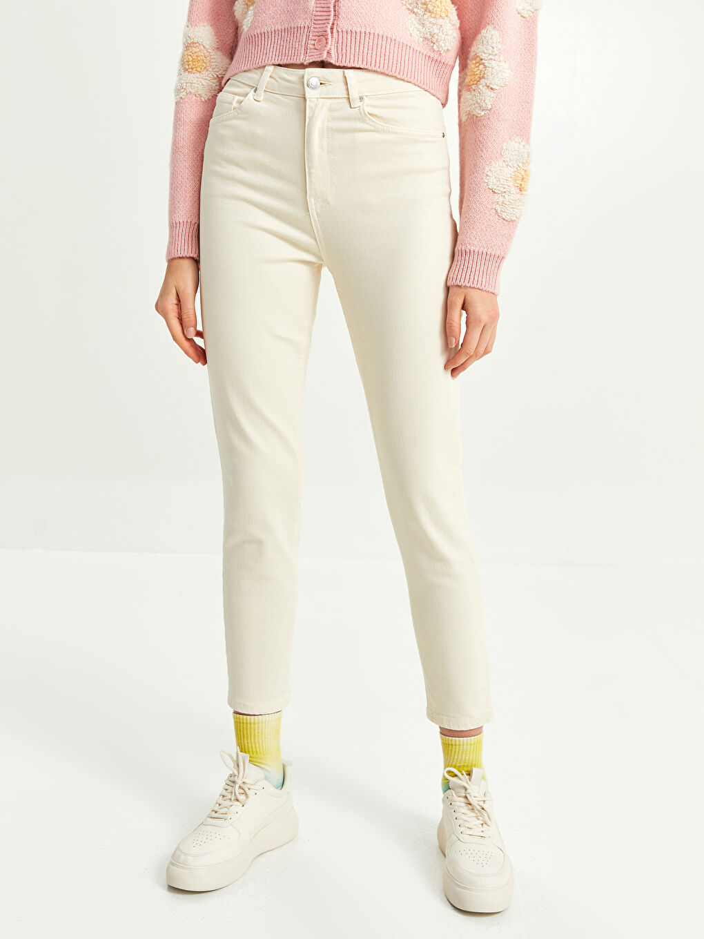 XSIDE Mom Fit Straight Pocket Detailed Women Jeans -S2DO61Z8-FEU