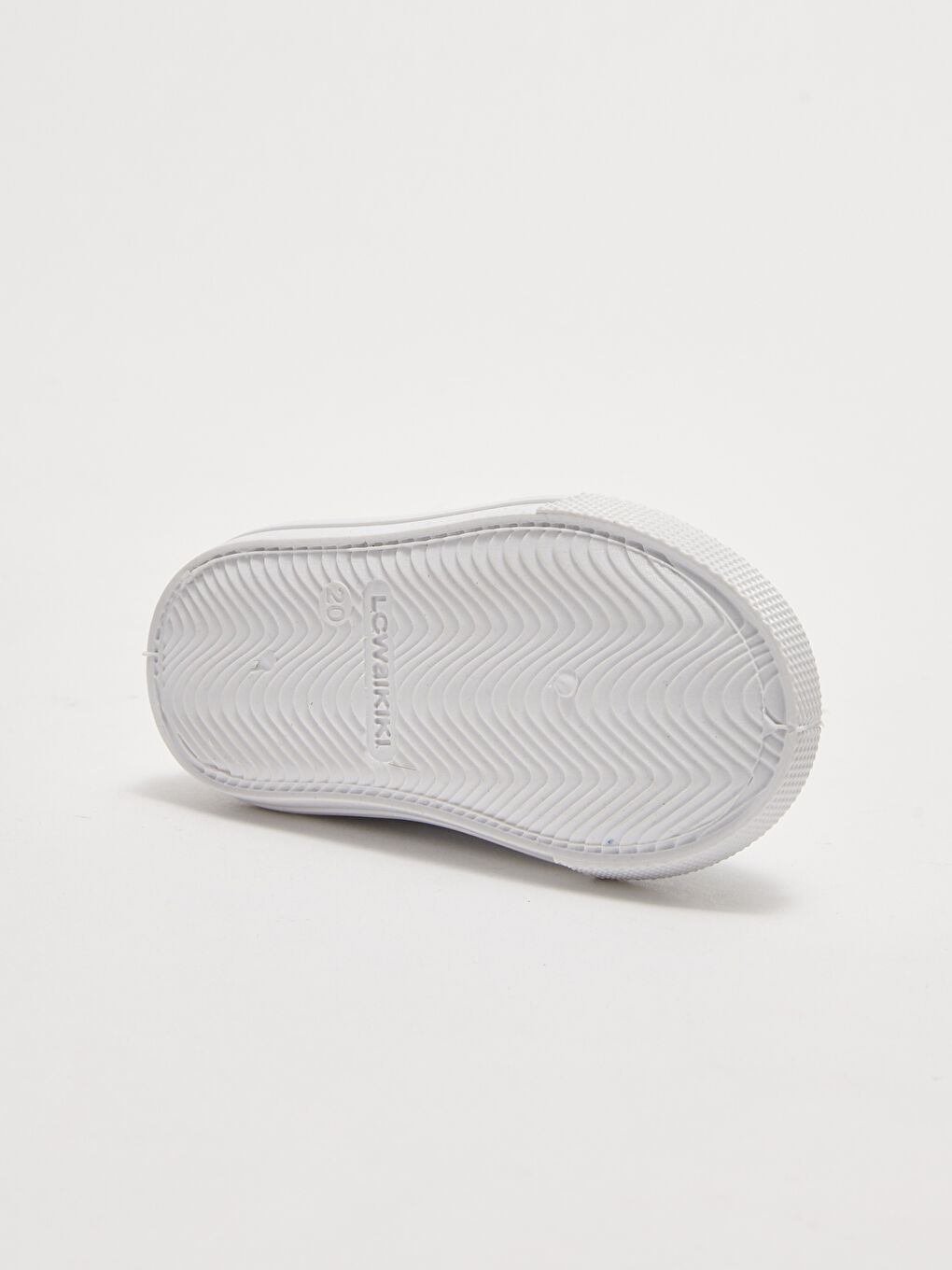 Beyaz Çizgili Pamuk Astarlı Erkek Bebek Spor Ayakkabı-3