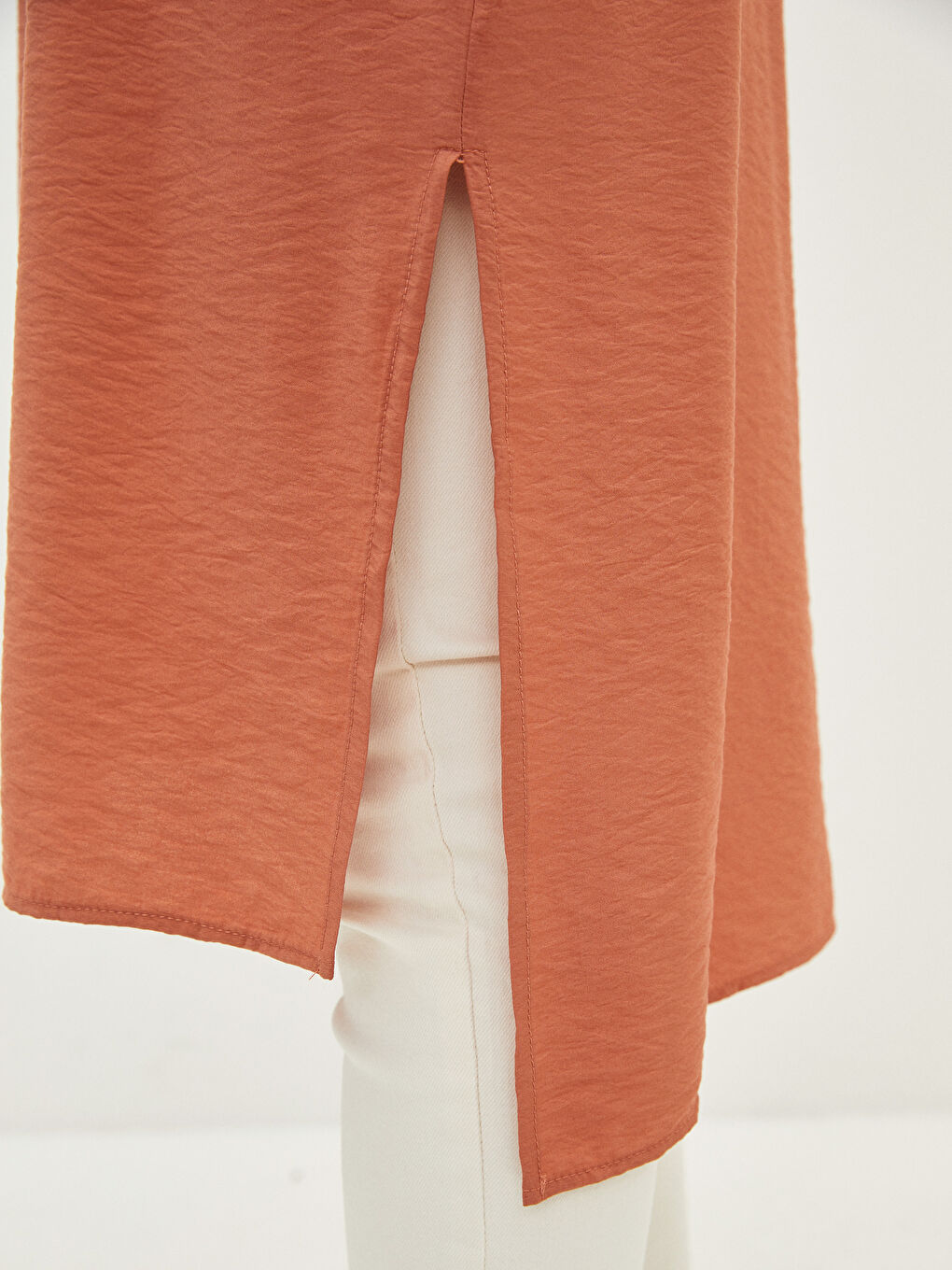 تونيك قميص نسائي بسيط بكم طويل-4