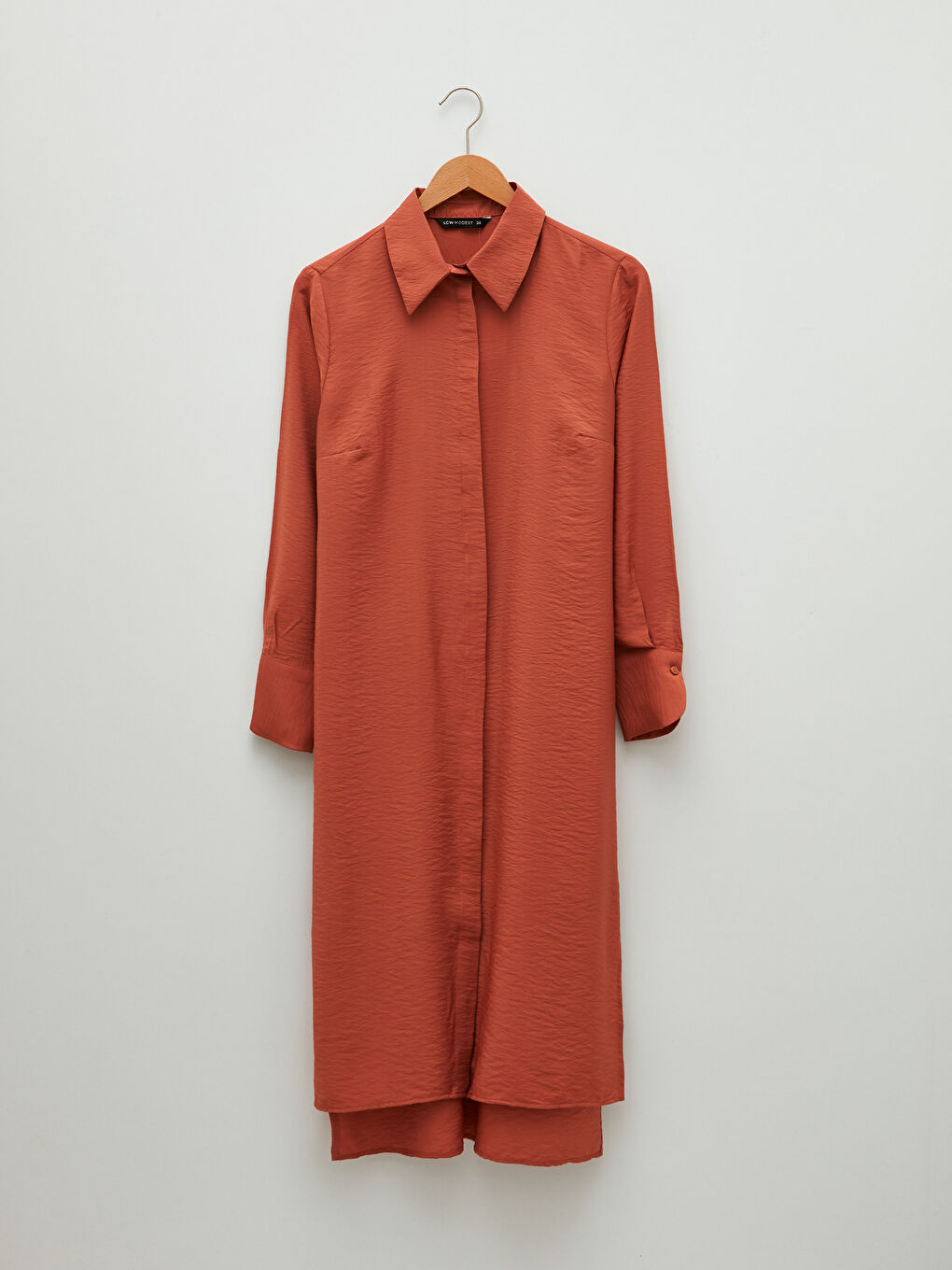 تونيك قميص نسائي بسيط بكم طويل-6