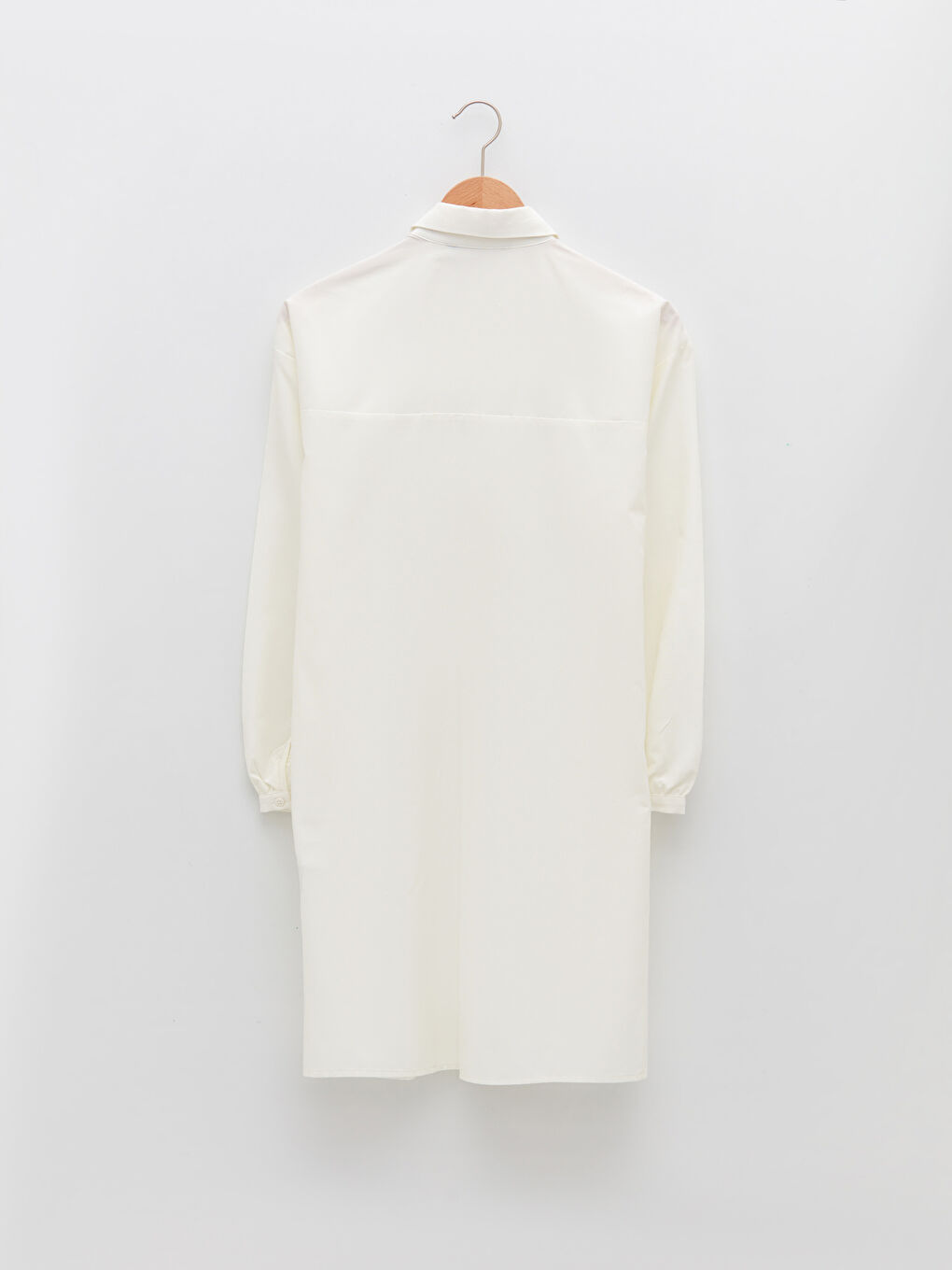 Printed Long Sleeve Oversize Poplin Women's Shirt Tunic-5