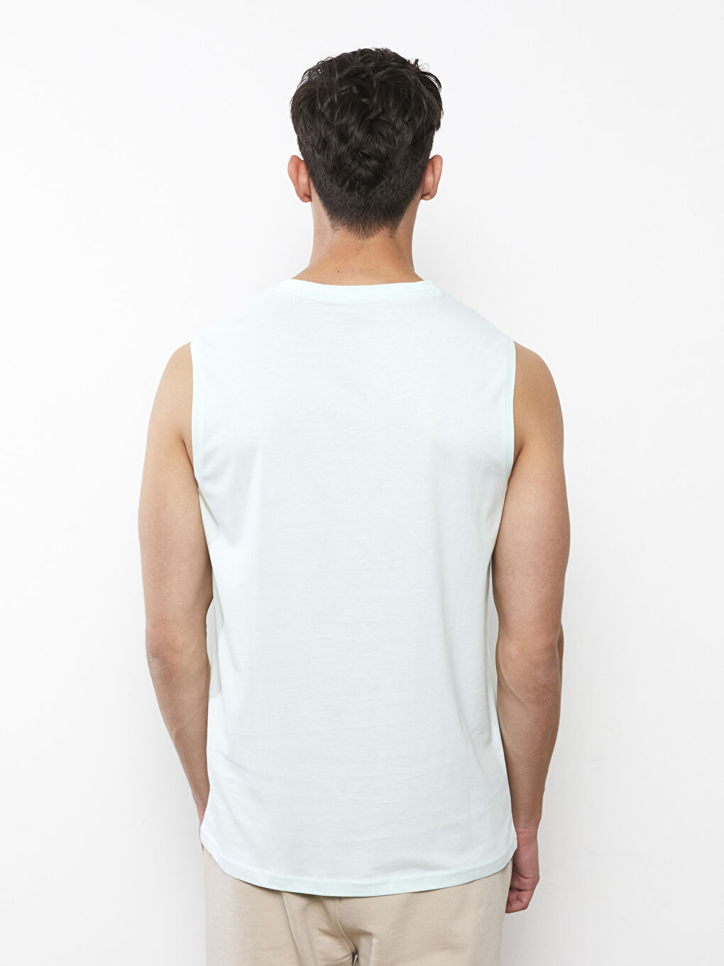 LCWAIKIKI Classic Crew Neck Printed Cotton Men's Sleeveless T-Shirt -S2DP49Z8-FUE