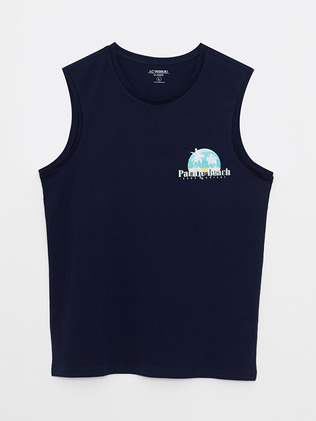 Crew Neck Printed Men's Sleeveless T-Shirt -S2DP51Z8-DWP