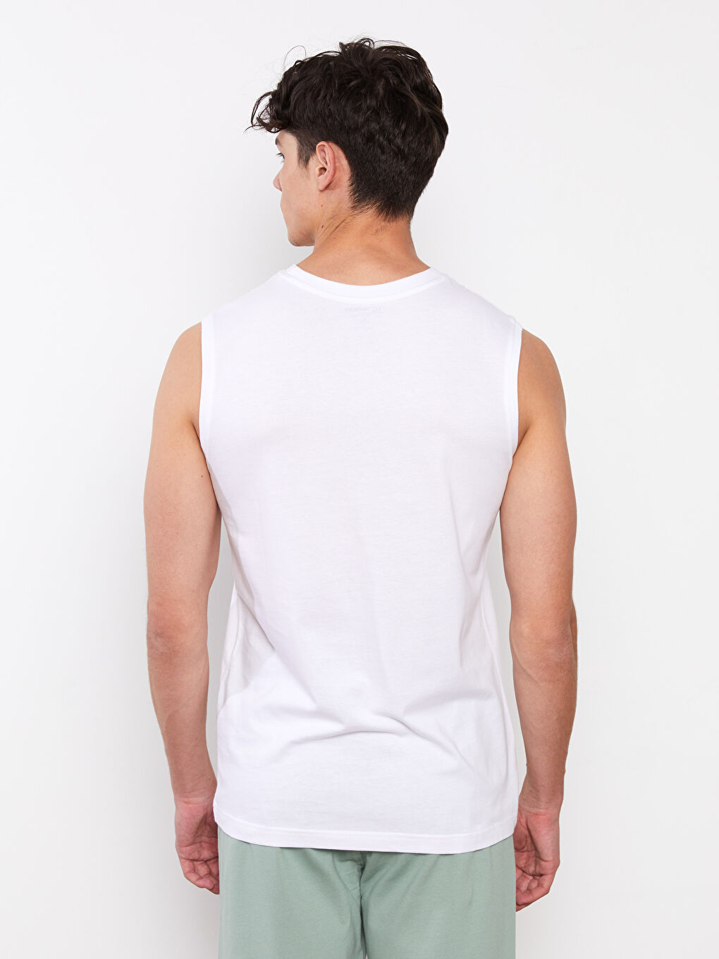 Crew Neck Printed Men's Sleeveless T-Shirt -S2DP51Z8-Q6K