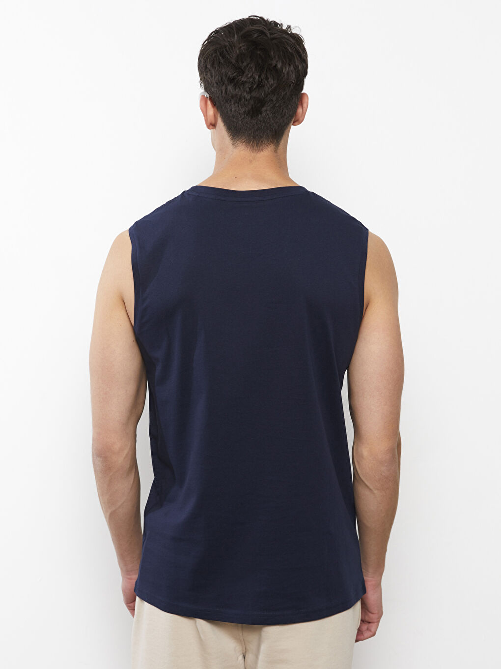 Crew Neck Printed Men's Sleeveless T-Shirt -S2DP51Z8-DWP