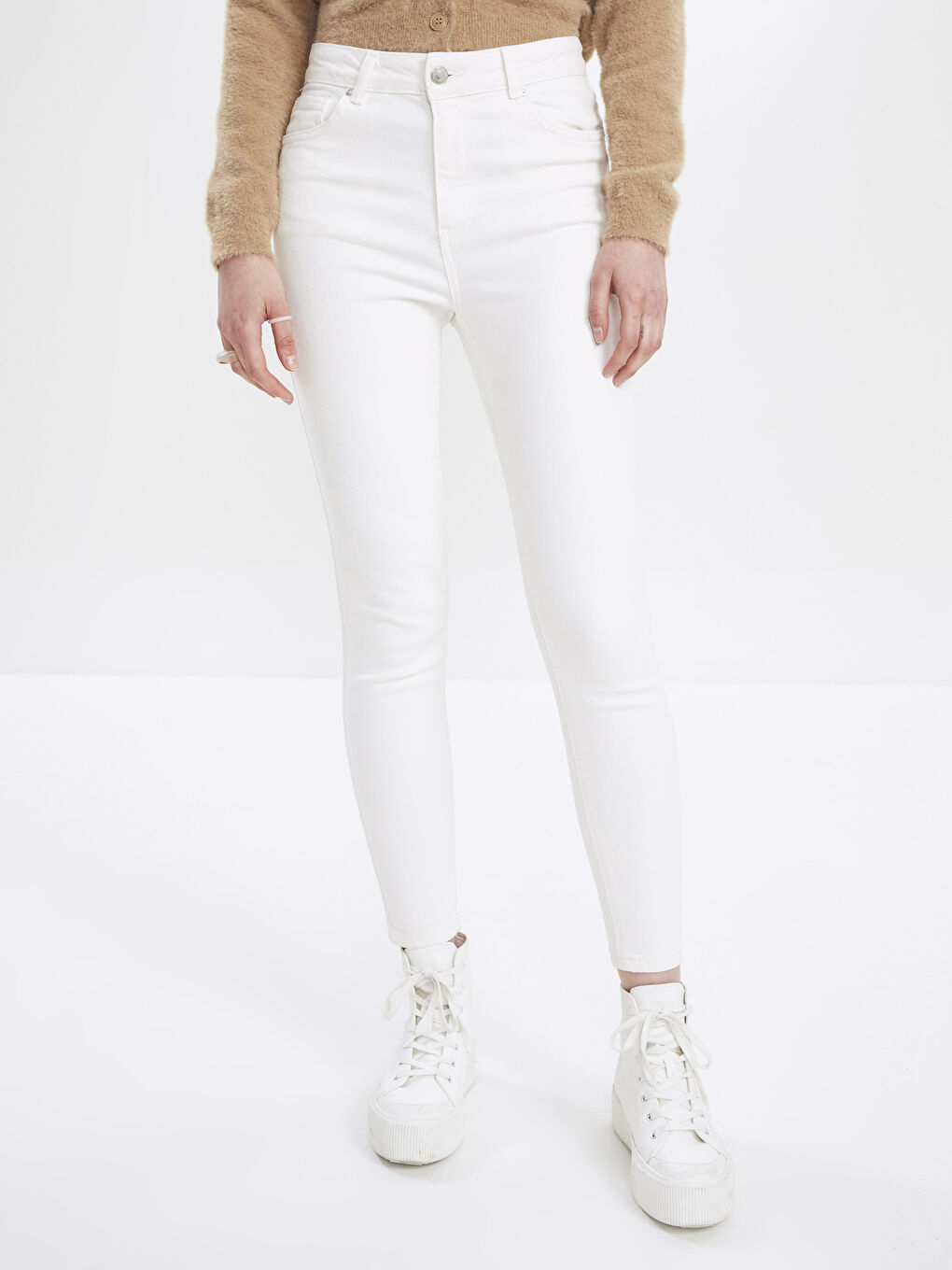 XSIDE Mercury Skinny Fit Straight Pocket Detailed Women's Jean Trousers -S2DP64Z8-FEU