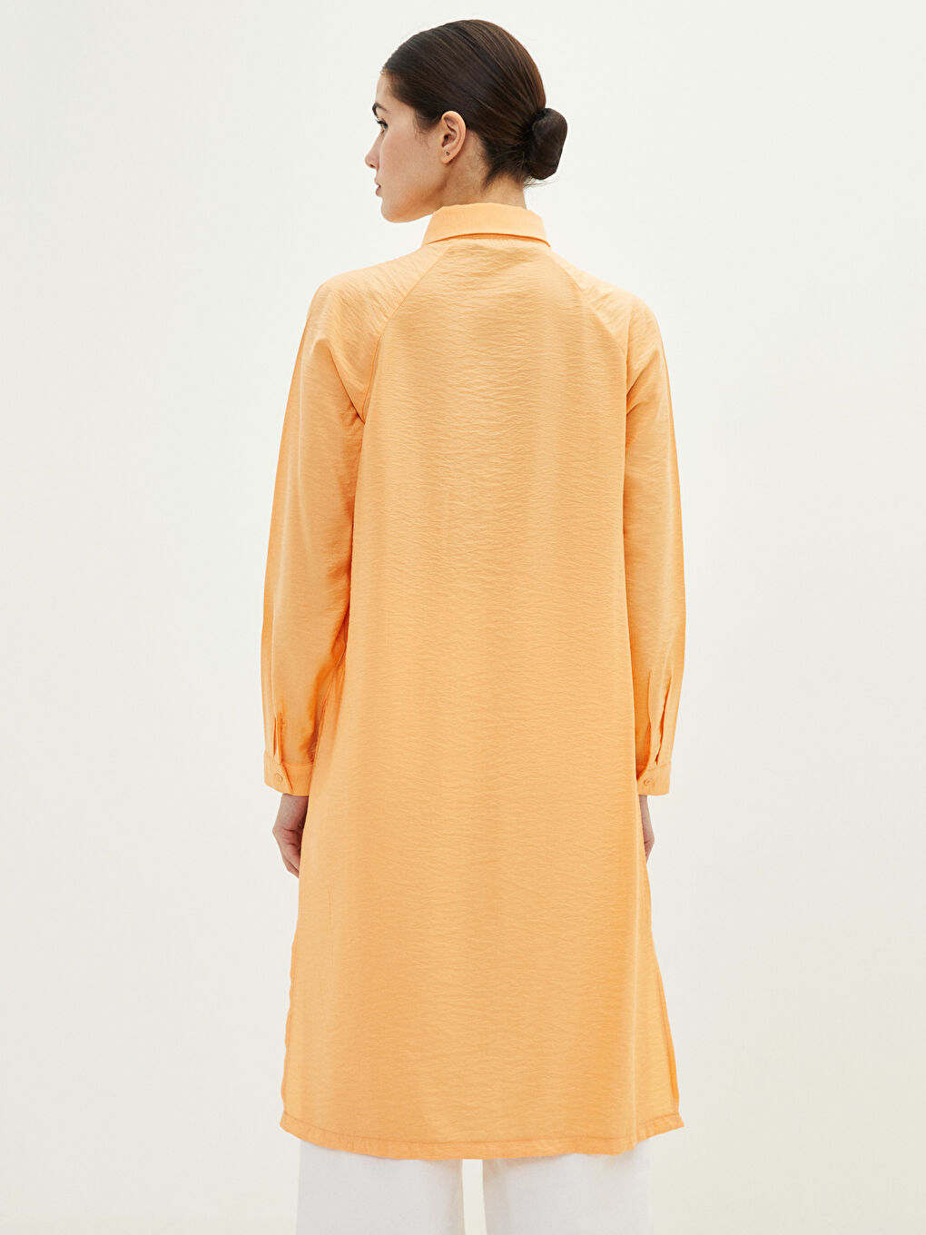 Plain Long Sleeve Women's Shirt Tunic-4