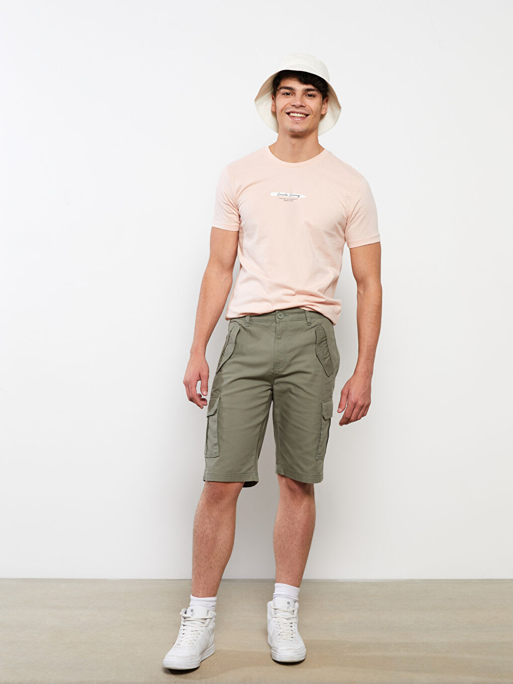 XSIDE Crew Neck Short Sleeve Printed Combed Cotton Men's T-shirt -S2DP77Z8-G2J