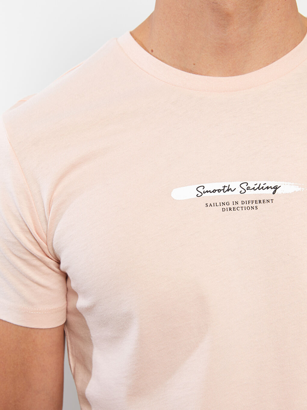 XSIDE Crew Neck Short Sleeve Printed Combed Cotton Men's T-shirt -S2DP77Z8-G2J
