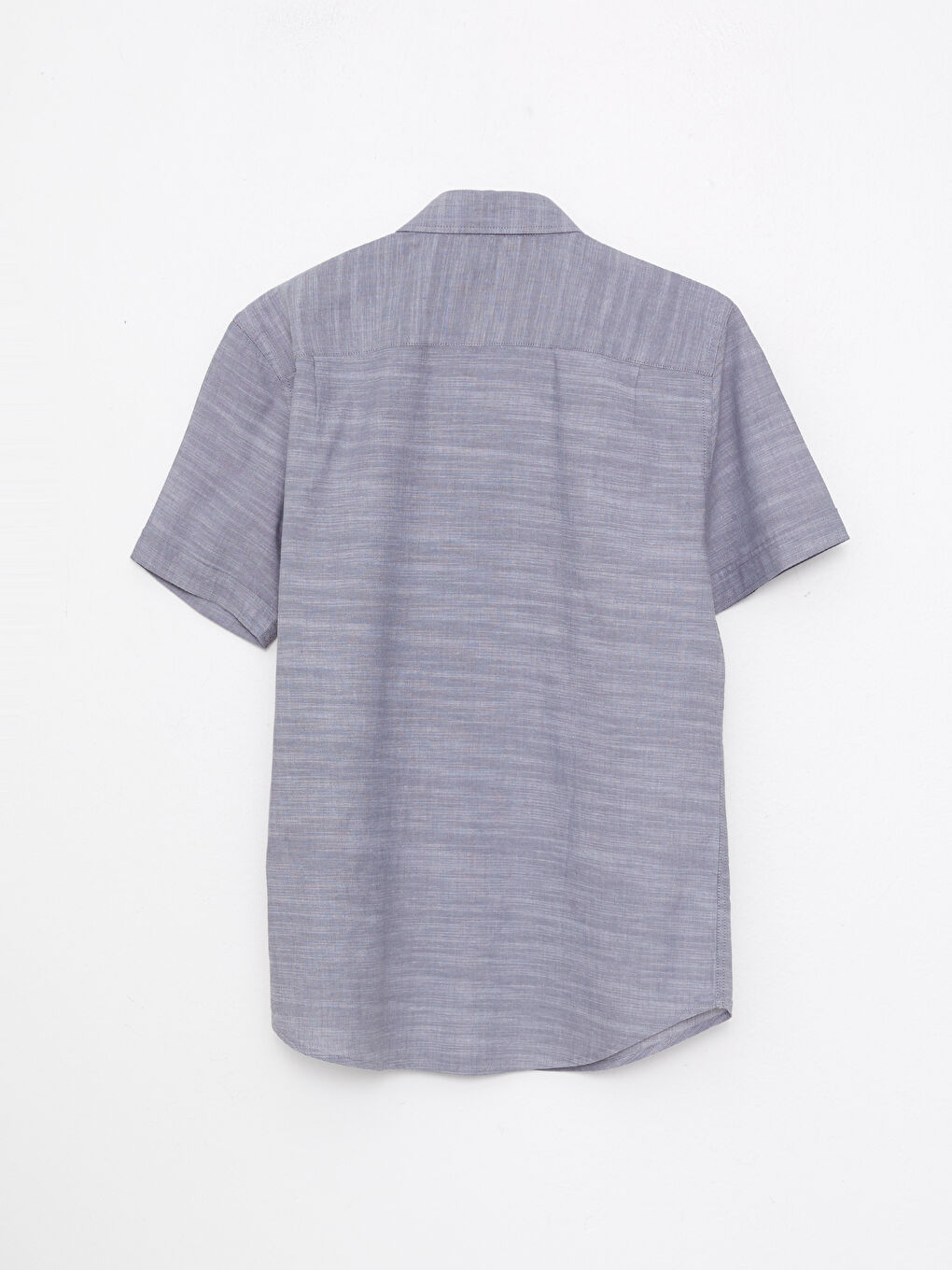 قميص بوبلين كم قصير بقصة عادية للرجال-6