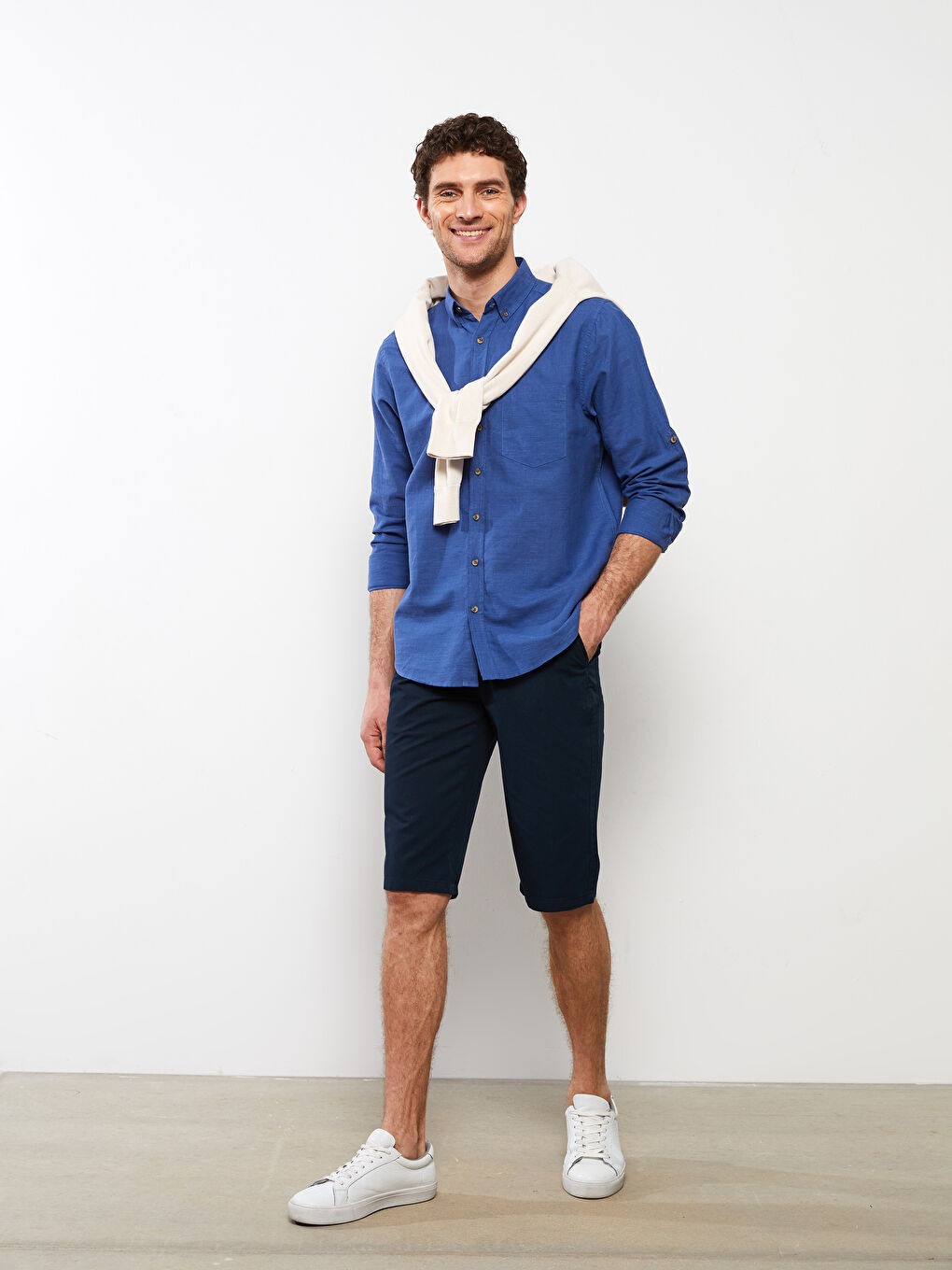 LCWAIKIKI Basic Regular Fit Uzun Kollu Erkek Gömlek -S2DQ01Z8-DP7