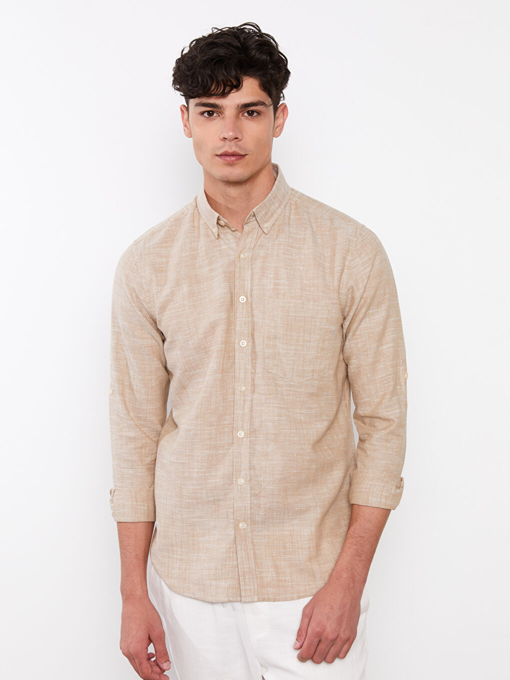 Cămașă Regular Fit Pentru Bărbați Cu Mâneci Lungi-2