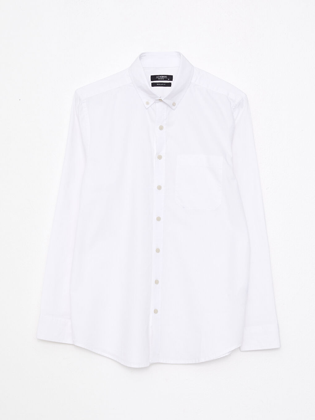 Regular Fit Long Sleeve Oxford Men's Shirt-5