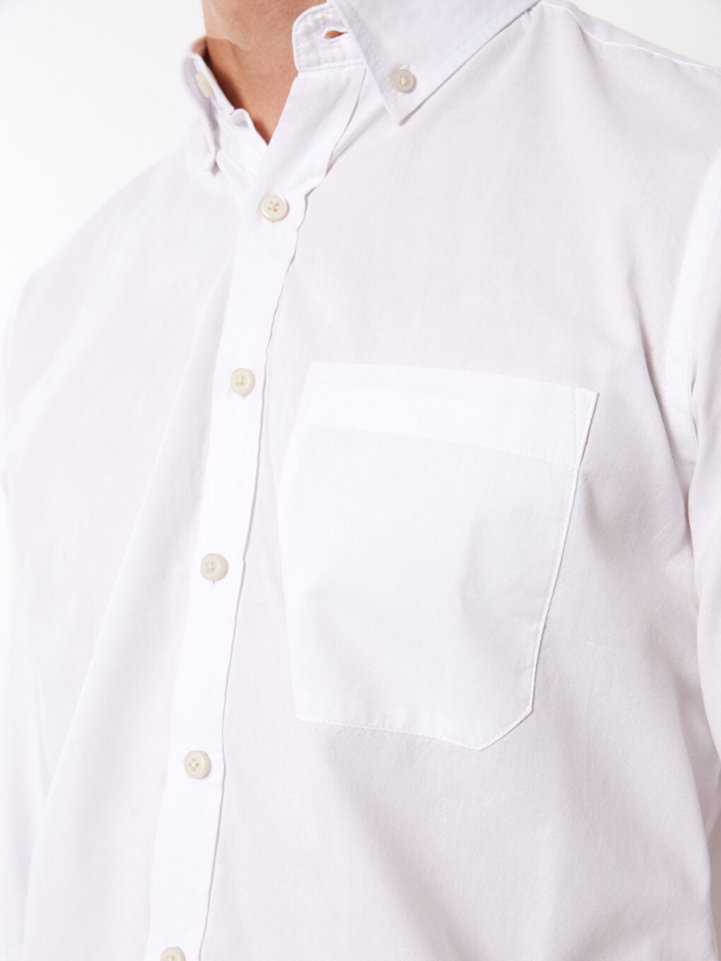 Regular Fit Long Sleeve Oxford Men's Shirt-3