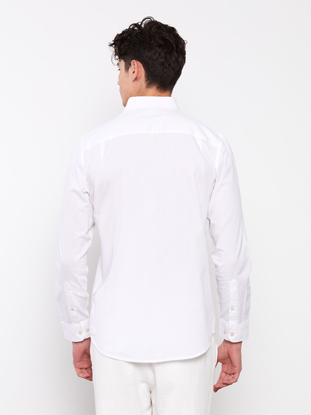 Regular Fit Long Sleeve Oxford Men's Shirt-4