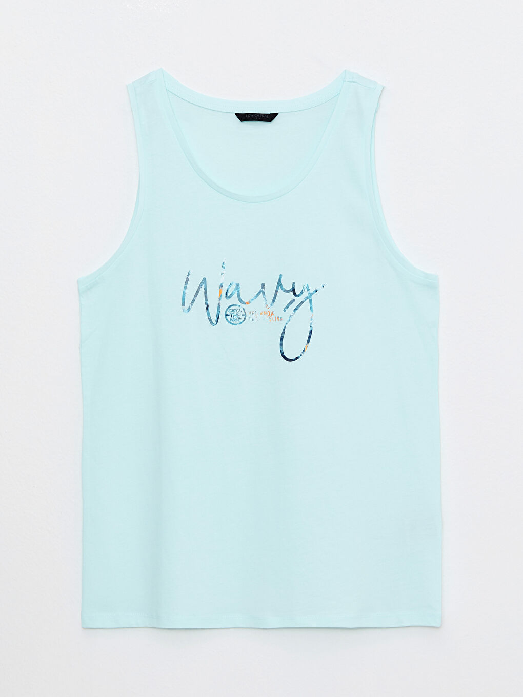 Crew Neck Printed Jersey Men's Sleeveless T-Shirt-5