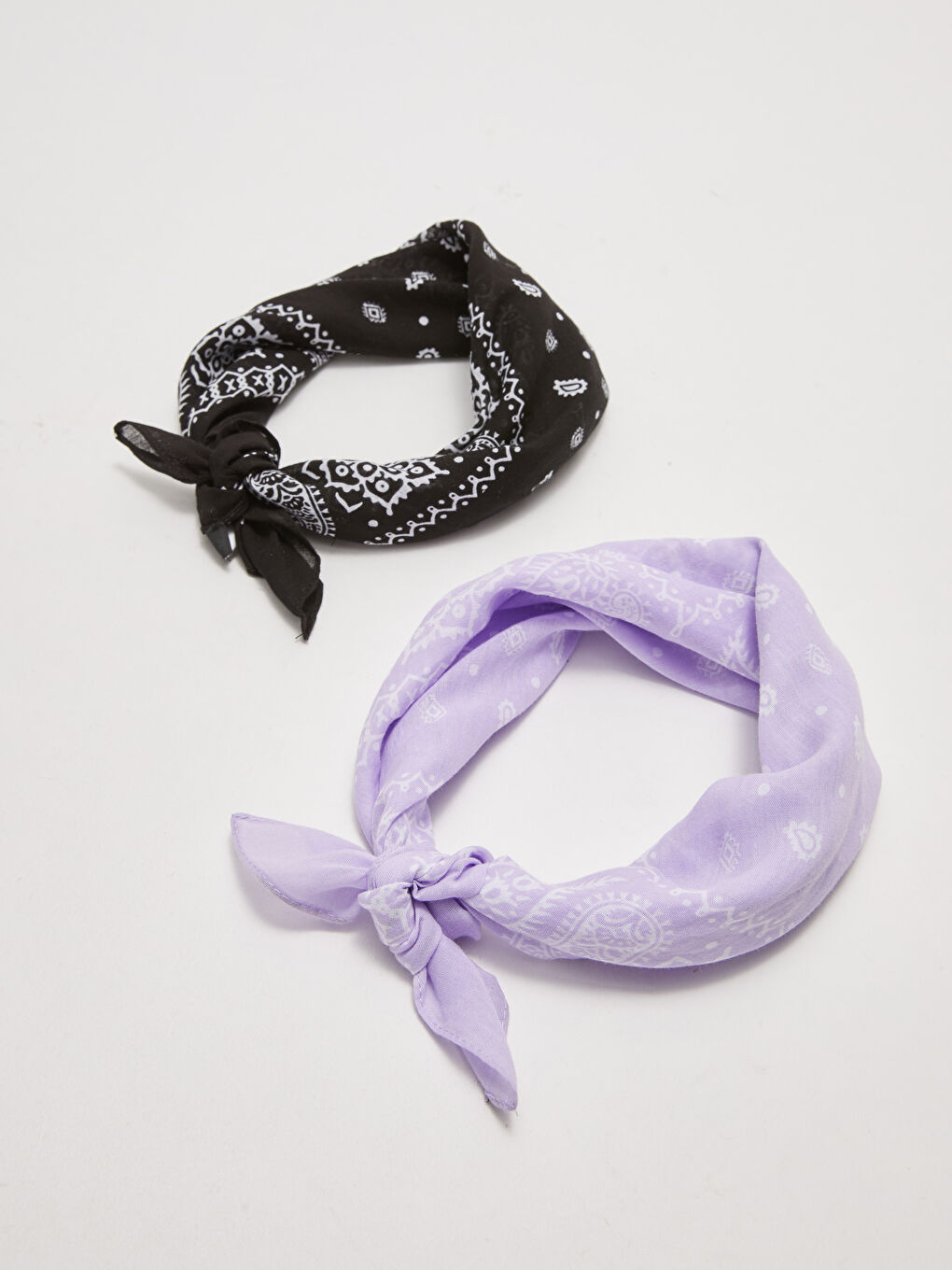Lila Baskılı Bandana 2'Li-3