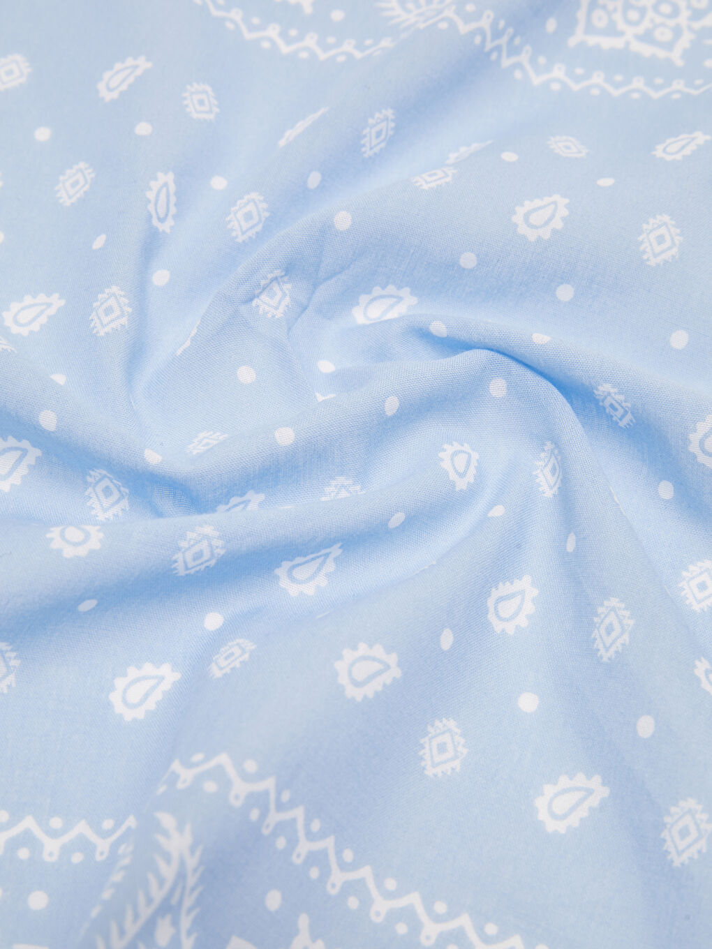 Mavi Baskılı Kadın Pamuklu Bandana 2'li-9