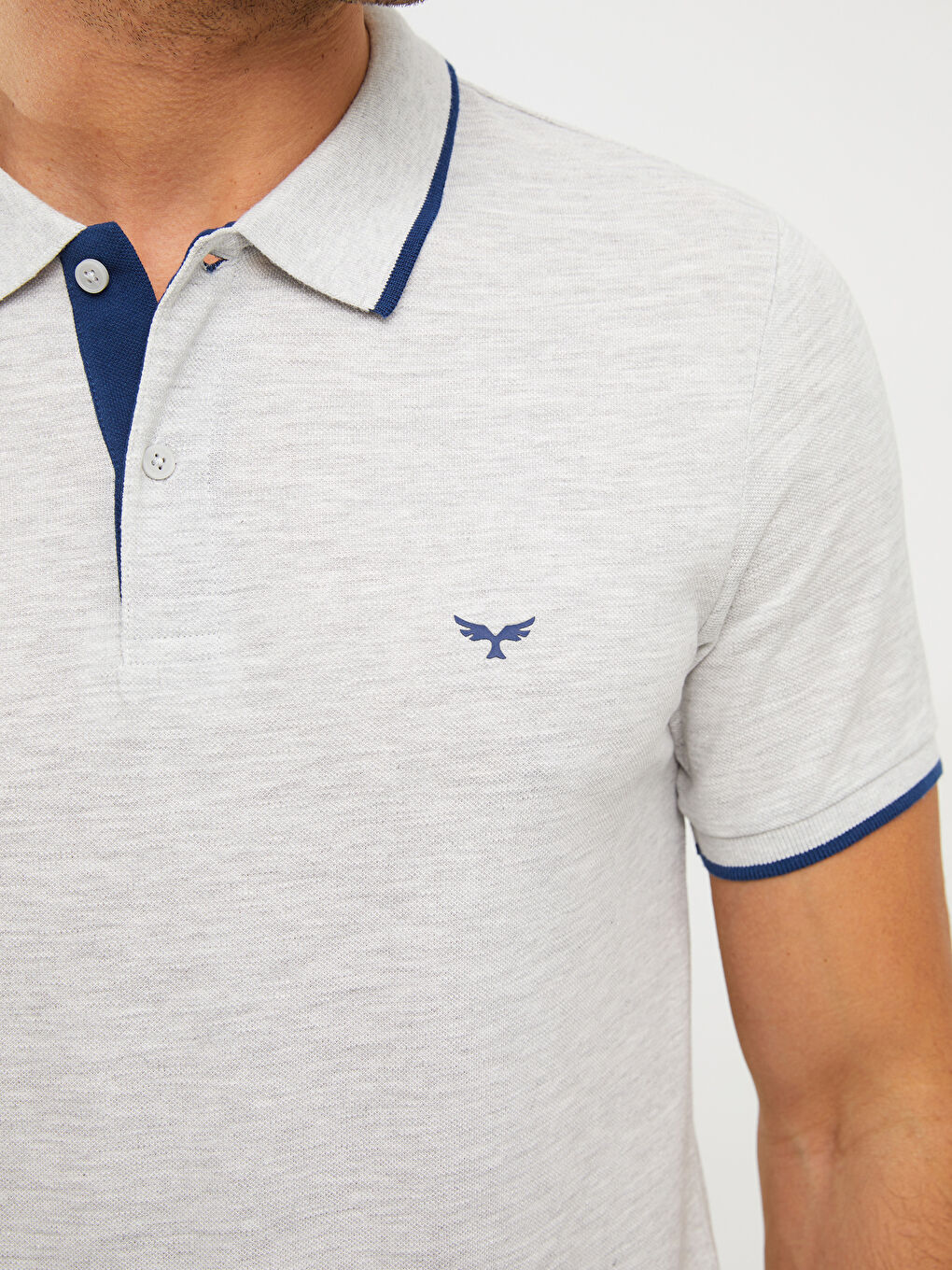 Ерлерге арналған поло жағалы қысқа жең пике футболка-3