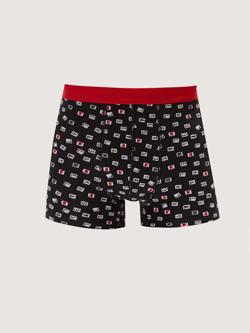 Siyah Standart Kalıp Esnek Kumaş Erkek Boxer-2