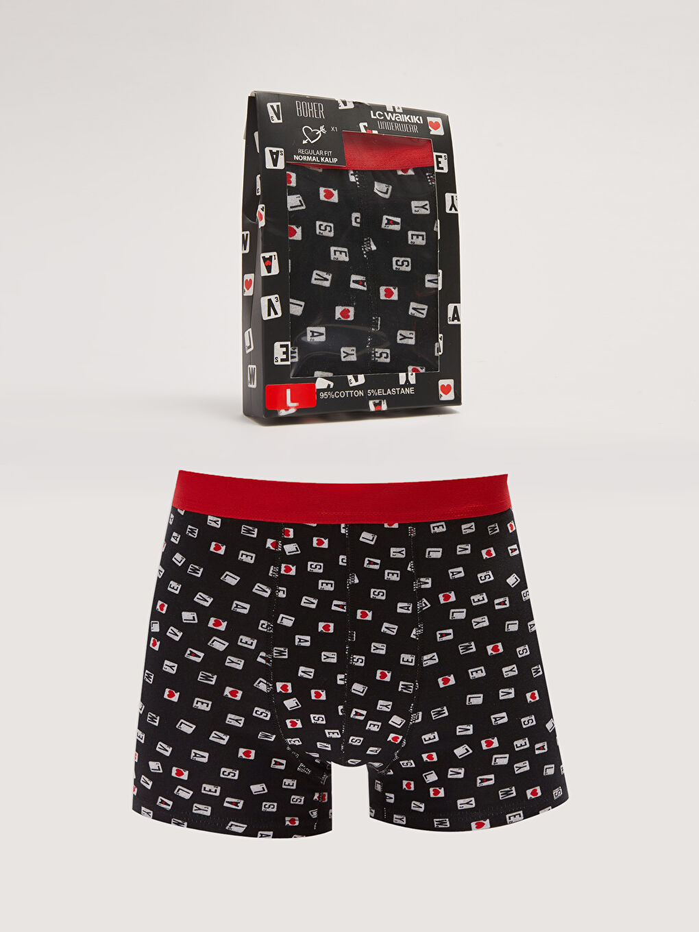 Siyah Standart Kalıp Esnek Kumaş Erkek Boxer