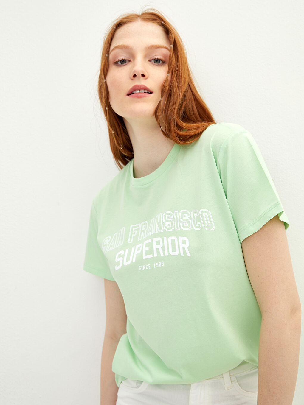 ★GENERAL IDEA★ WOMAN Slim Crew Neck Short Sleeve T-Shirt [ WOMAN - T-SHIRTS - GENERAL IDEA | ジェネラルアイディア