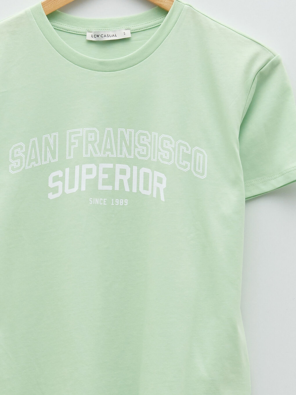 Crew Neck Letter Printed Short Sleeve Cotton Women's T-Shirt-7