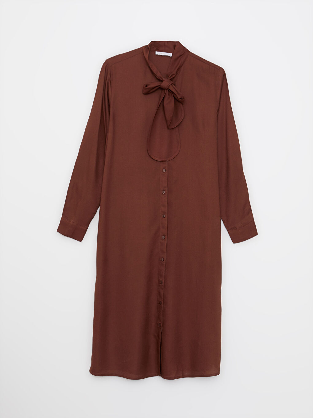 LCWAIKIKI Classic Schleifenkragen Gerade Langarm Viskose Tunika für Damen -S2DQ58Z8-HHN