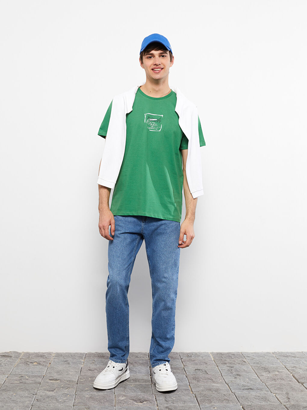 Футболка Мужская с Круглым Вырезом, Коротким Рукавом, С Принтом, Из Гребенного Хлопка