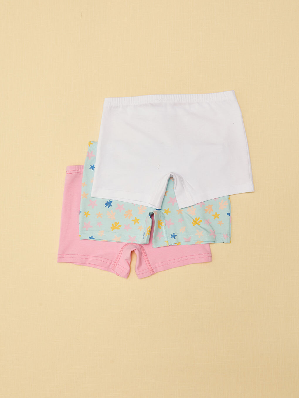 سراويل بوكسر مطبوعة للبنات - ٣ قطع-1