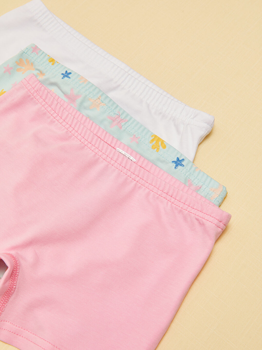 سراويل بوكسر مطبوعة للبنات - ٣ قطع-2