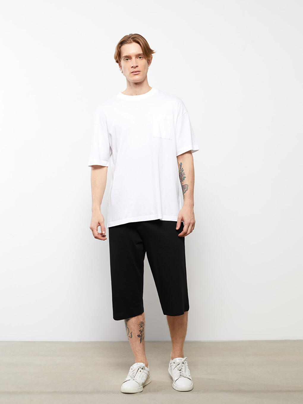 Shorts pour Hommes à Coupe Régulière avec Taille Élastique-1