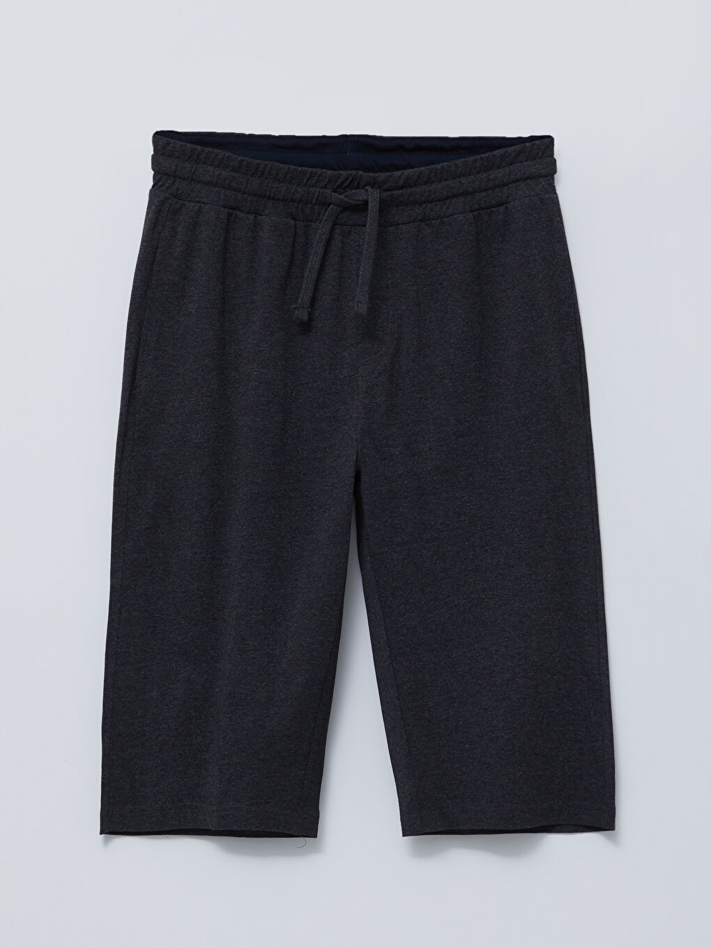 Antrasit Standart Kalıp Beli Lastikli Erkek Şort-5