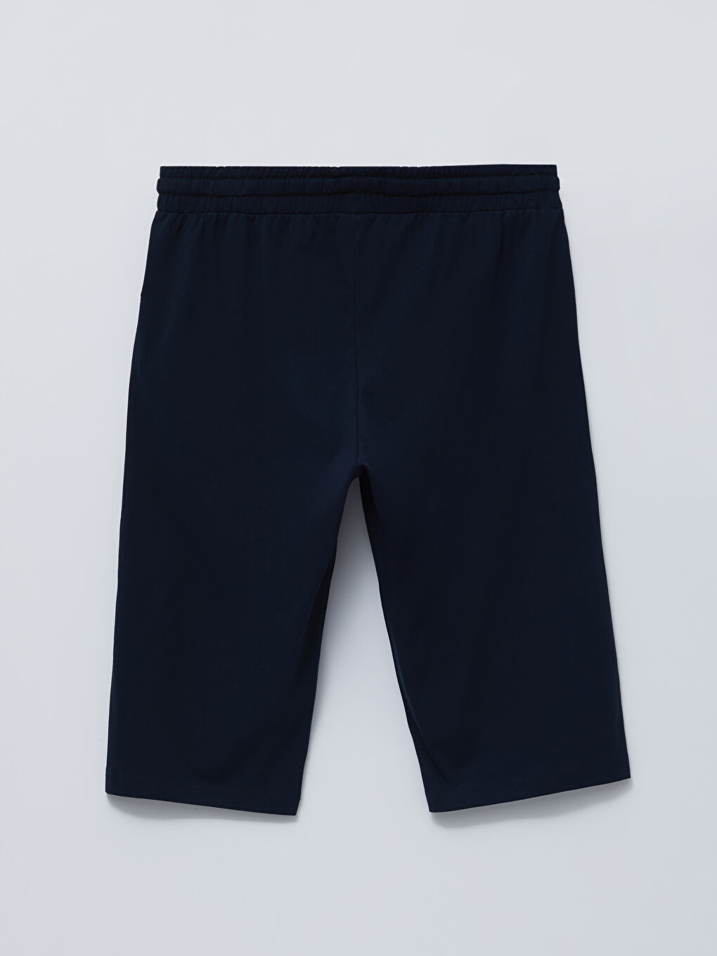 Lacivert Standart Kalıp Beli Lastikli Erkek Şort-6