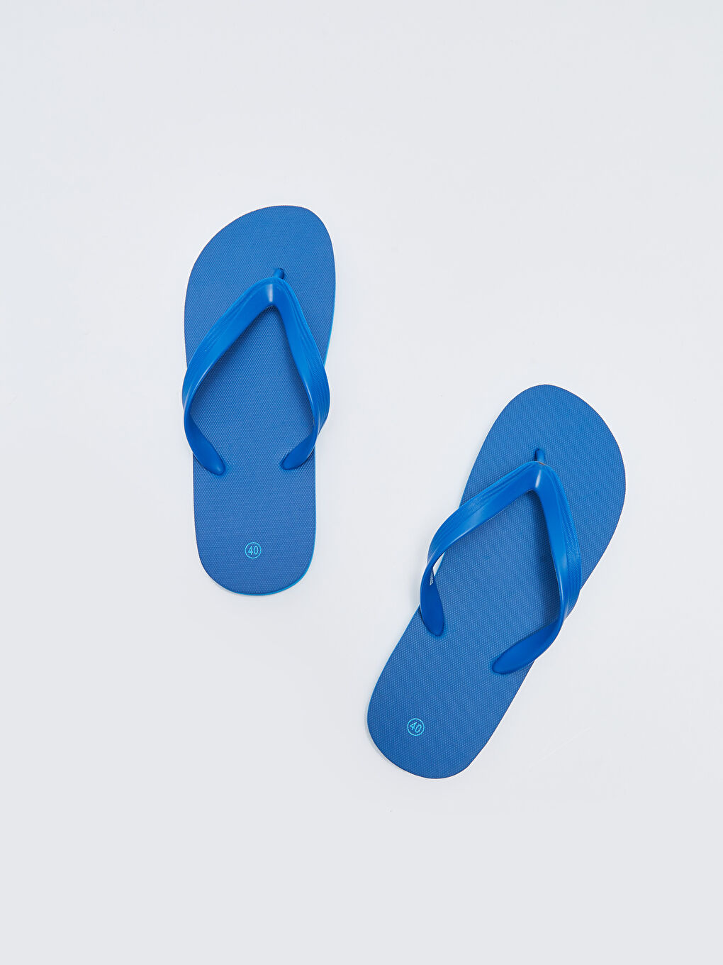 Mavi Düz Parmak Arası Erkek Plaj Terliği-2