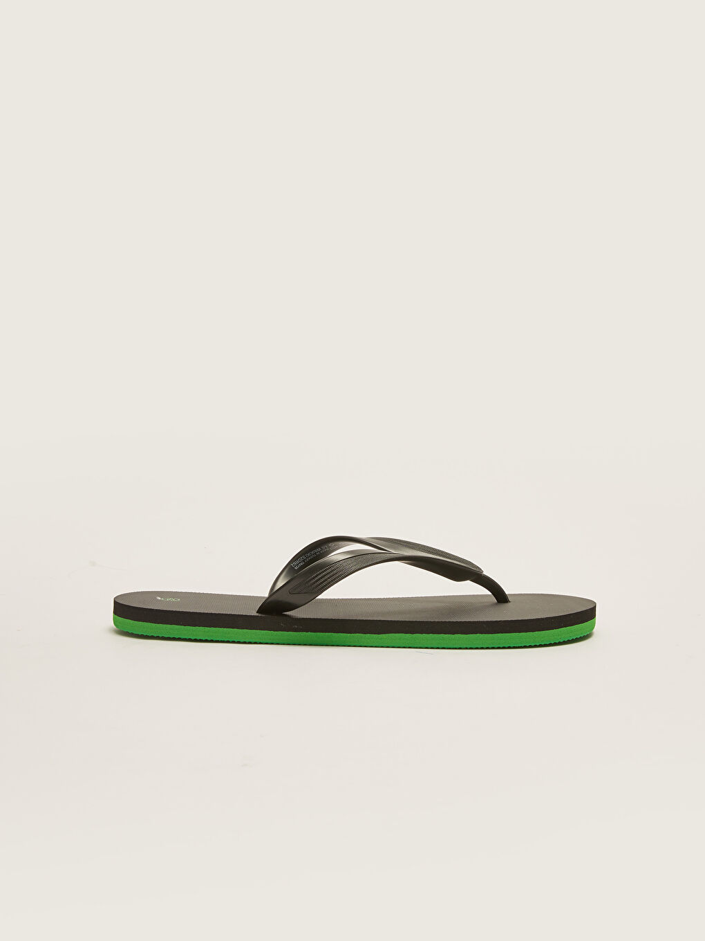 Siyah Düz Parmak Arası Erkek Plaj Terliği-1