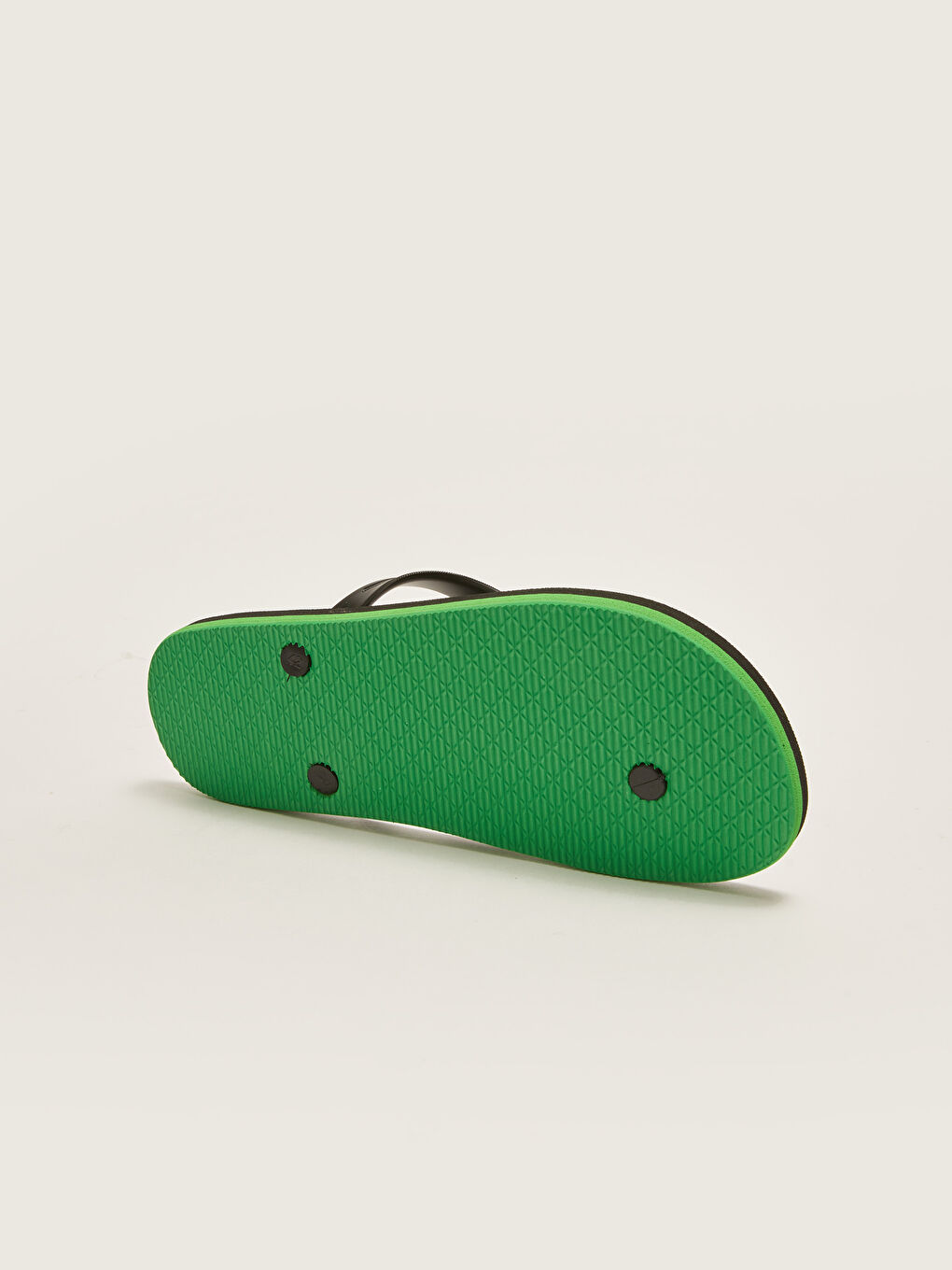 Siyah Düz Parmak Arası Erkek Plaj Terliği-3