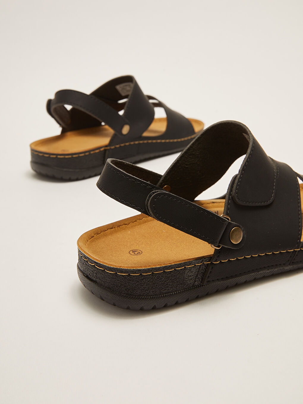 Faux Leather Hook and Loop Men's Sandal-4