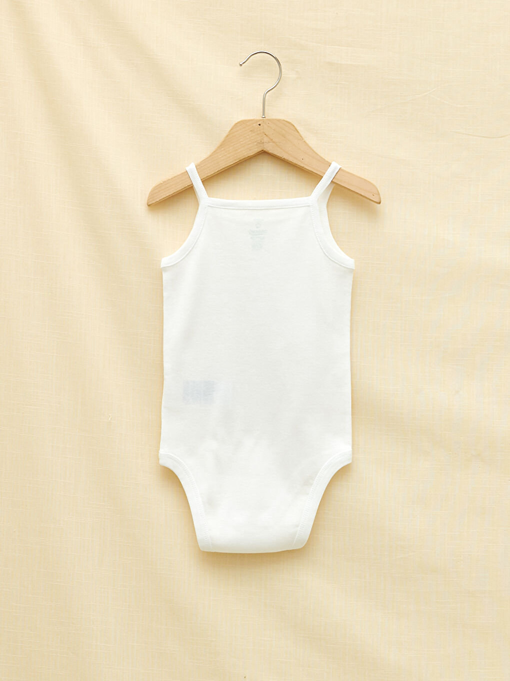 بدلة جسم بنات رضع ياقة مربعة بِحَمّالات سادة بزر ضغط - مجموعتين-3