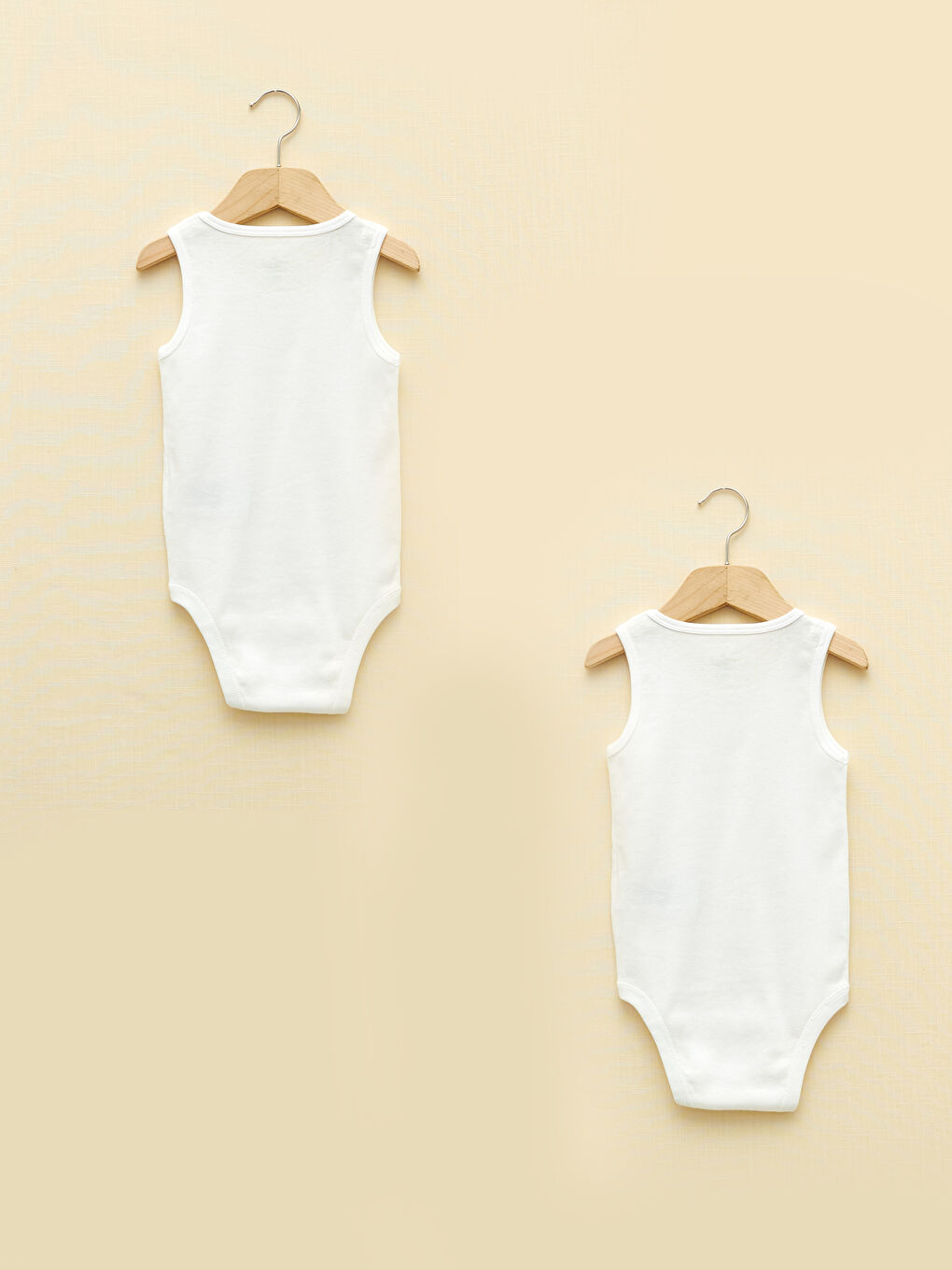 بدلة جسم بياقة دائرية أساسية للبنات الرضع بزر كبس - مجموعة من 2-1