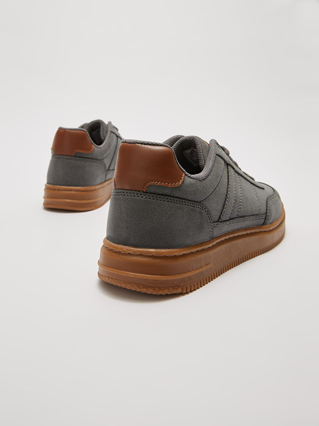 Gri Bağcıklı Erkek Spor Ayakkabı-3