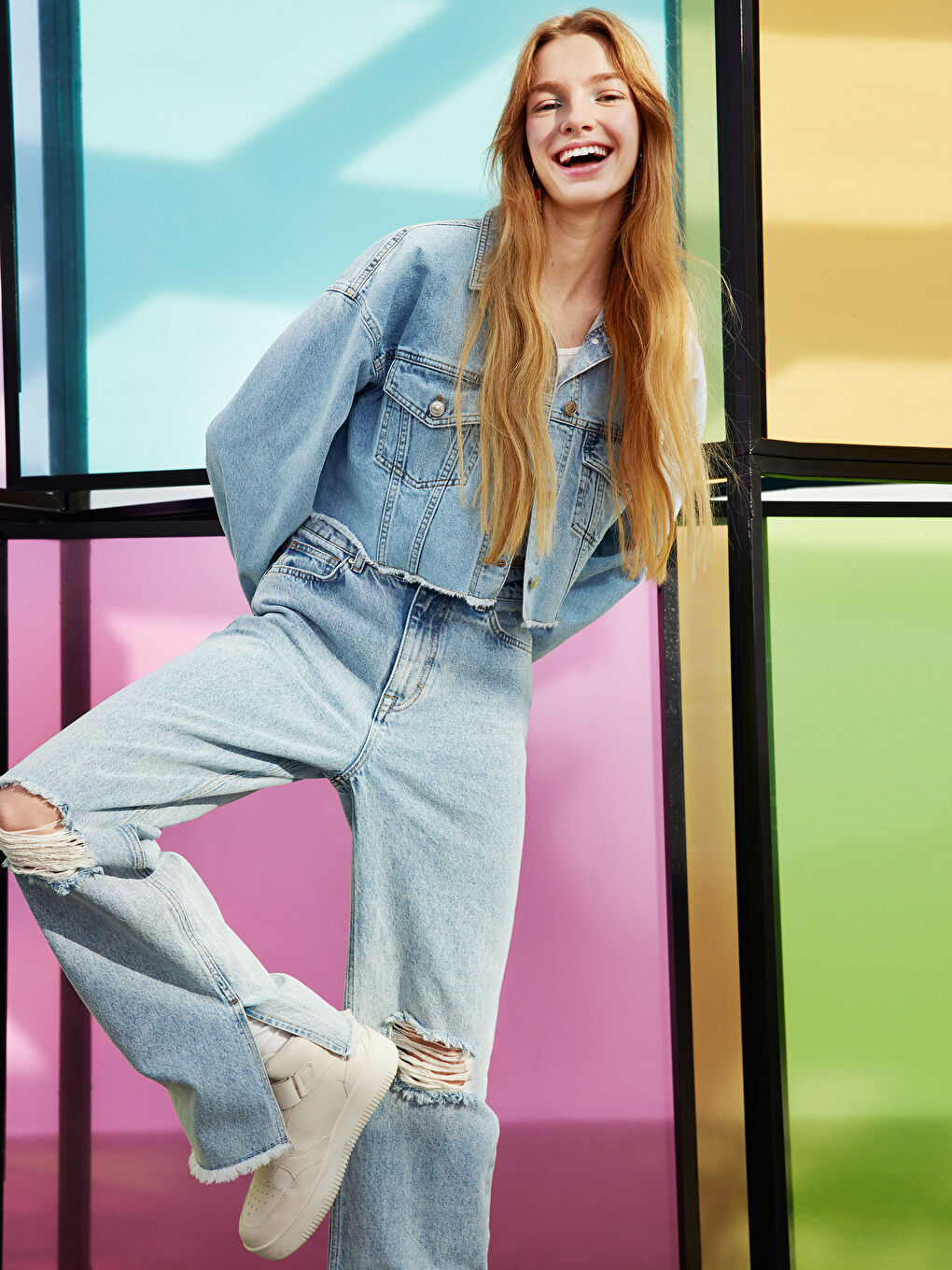 XSIDE Straight Fit Pocket Detailed Women's Jean Trousers