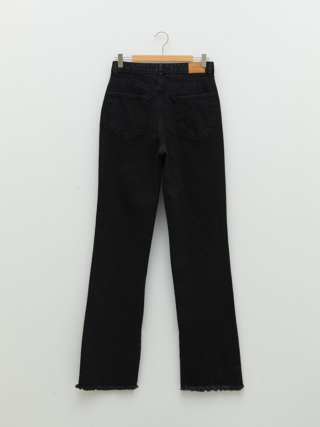 Siyah Straight Kadın Jean Pantolon-6