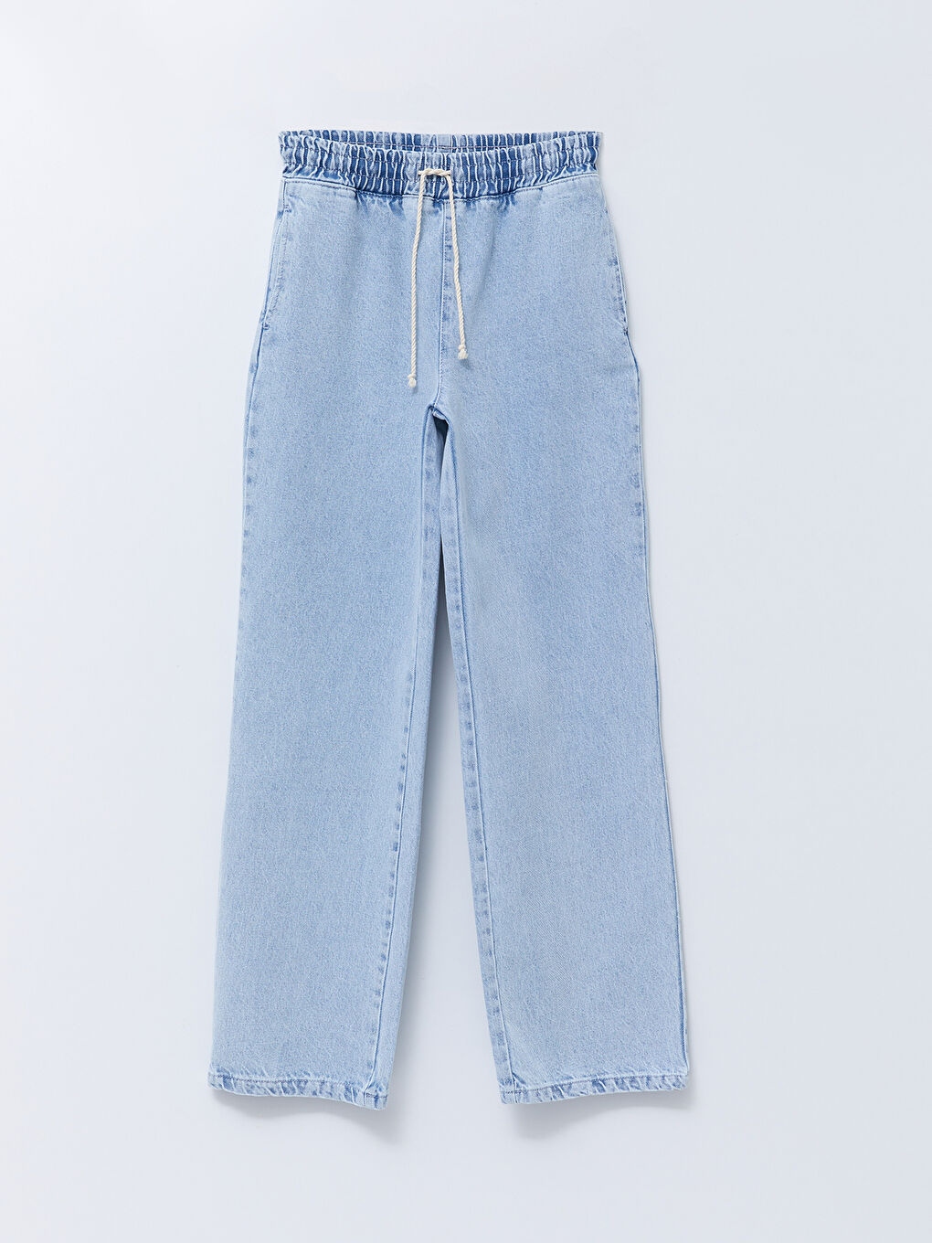 Wideleg Patterned Pocket Detailed Jeans for Women-5