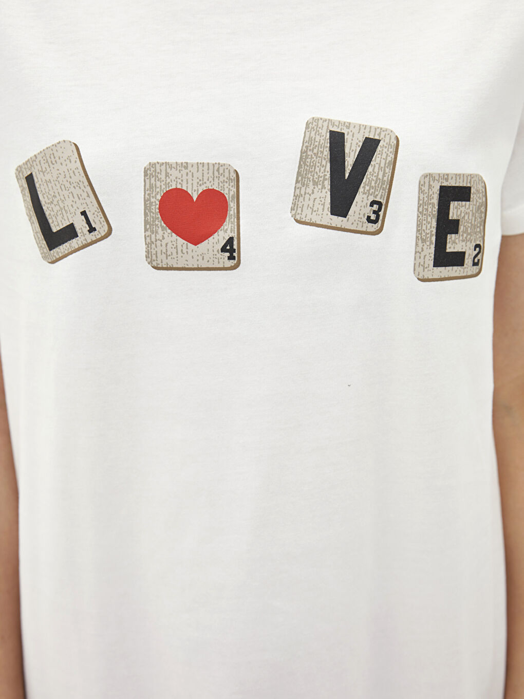 Kırmızı Bisiklet Yaka Baskılı Kısa Kollu Pamuklu Kadın Pijama Takımı-3