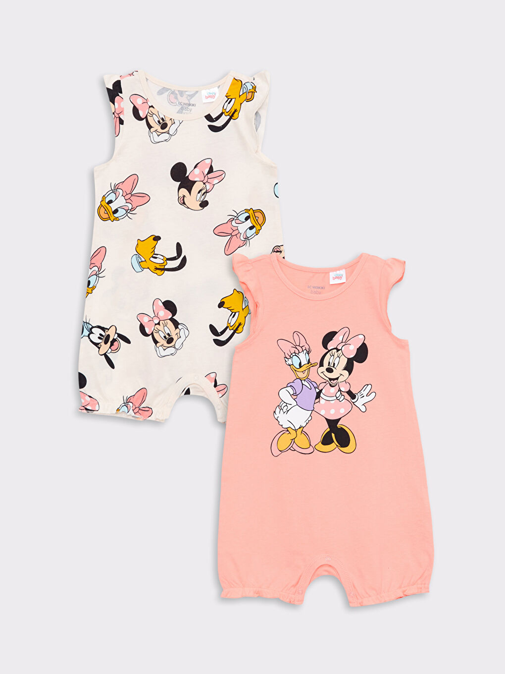 Crew Neck Disney Printed Cotton Baby Girl Rompers 2 Pack -S2DS86Z1-LQA