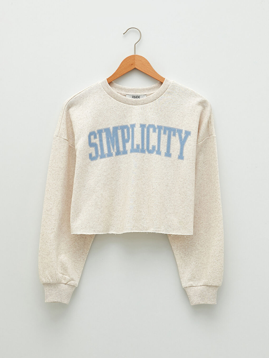Crew Neck Printed Long Sleeve Women's Sweatshirt-5