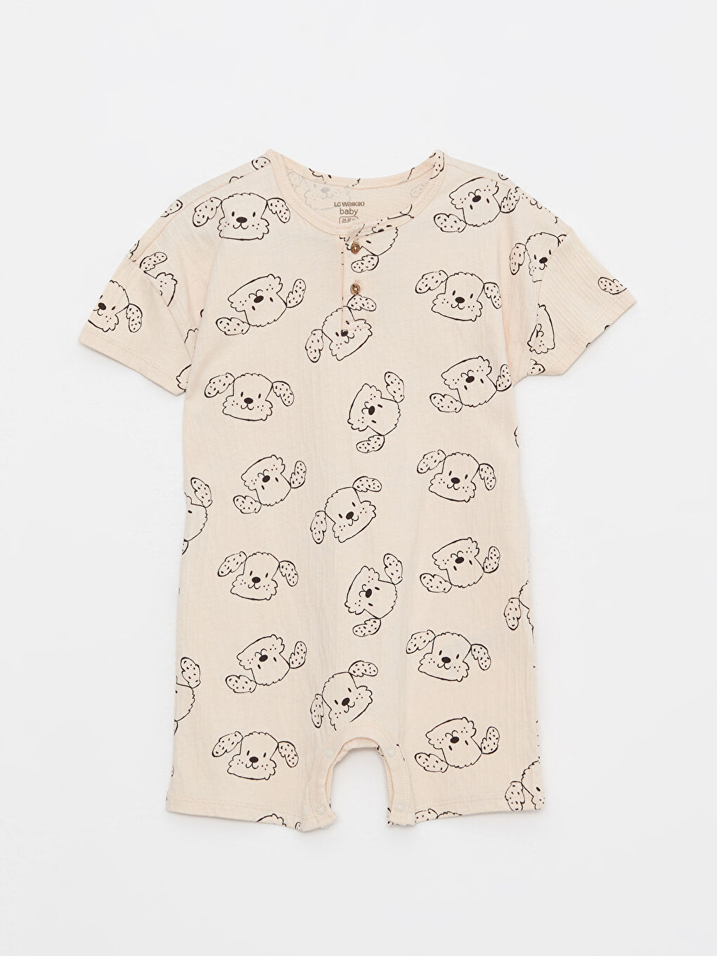 Combinaison pour Bébé Garçons à Manches Courtes en Coton Imprimé avec Col Rond