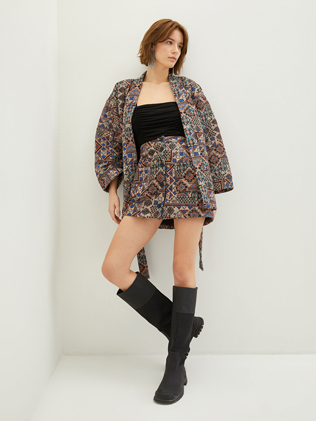 Jupe Svelte à Motif Ethnique pour Femmes